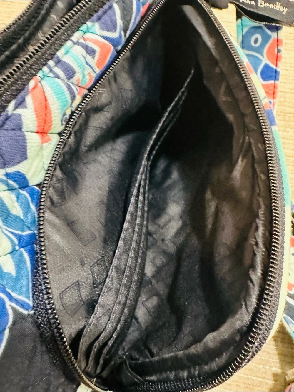 Vera Bradley Little Hipster Crossbody Bag Lotus Flower Swirl Quilted Floral
